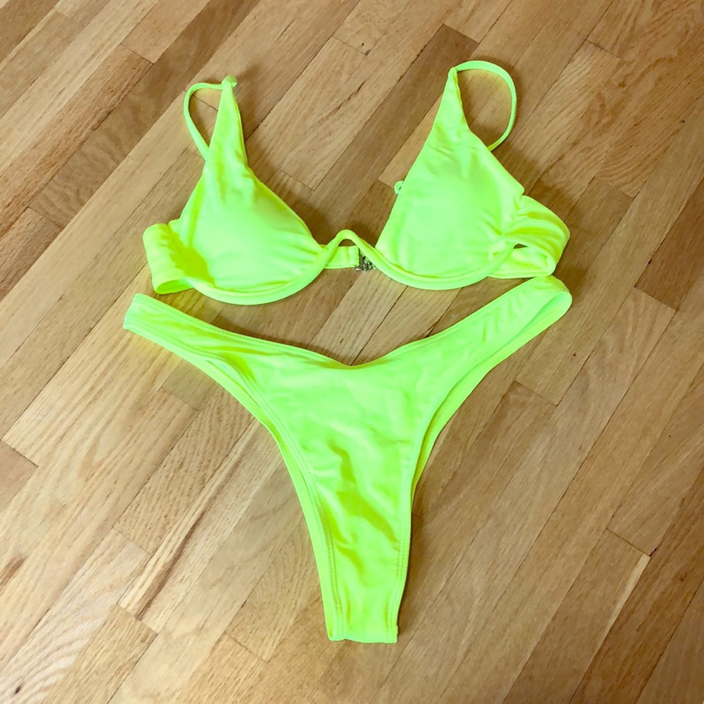 Lime green bikini
